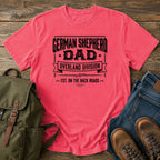 German Shepherd overland dad slogan t-shirt design