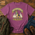 German Shepherd retired K9 t-shirt design with a proud good boy portrait