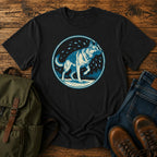 German Shepherd shake off t-shirt design with water droplets flying around the dog.