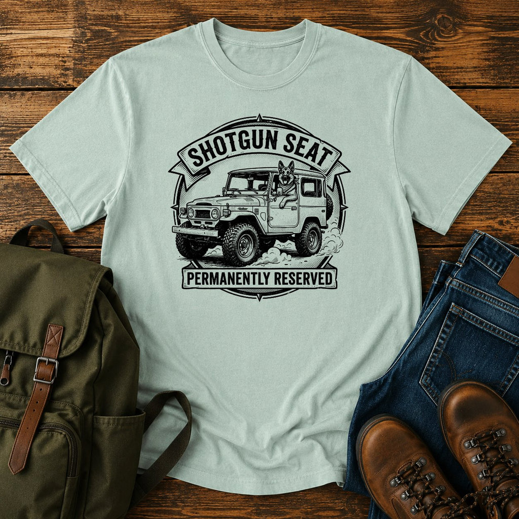 German Shepherd shotgun slogan t-shirt design