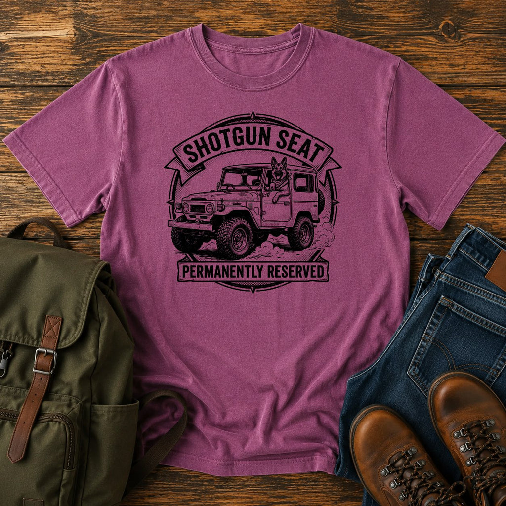 German Shepherd shotgun slogan t-shirt design