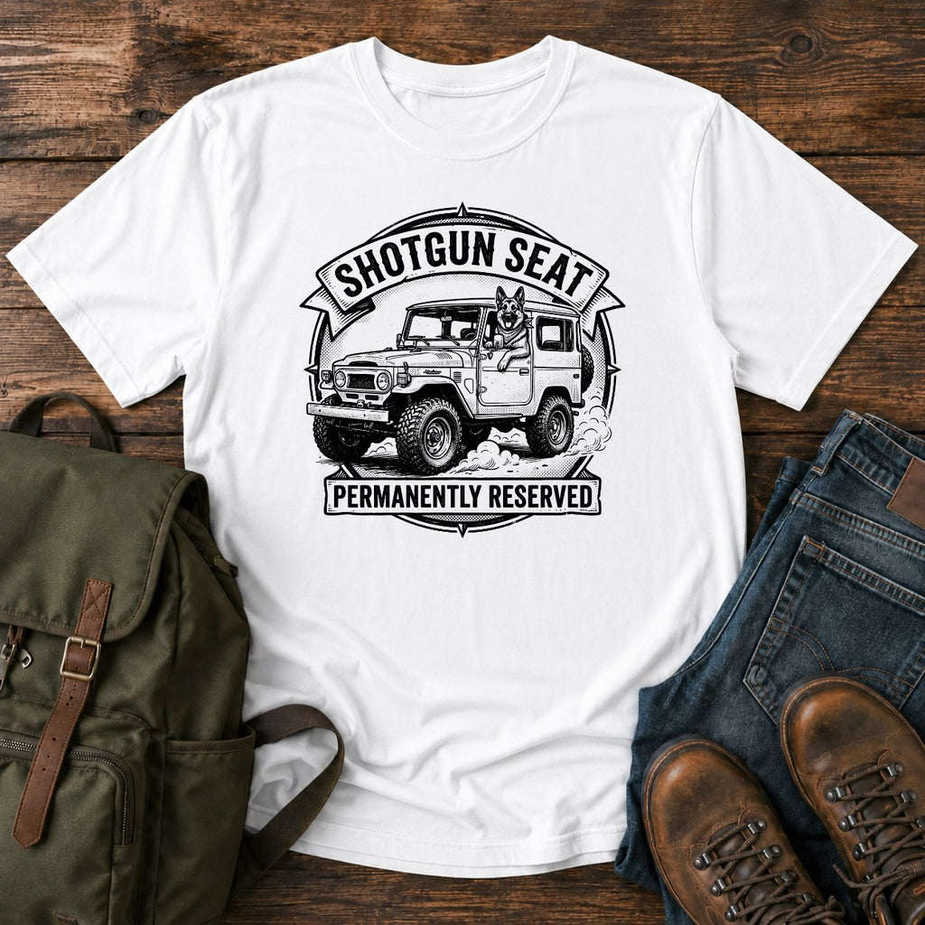 German Shepherd shotgun slogan t-shirt design