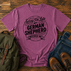 German Shepherd sorry late typography t-shirt design — "Sorry I'm Late, My German Shepherd Needed Me"