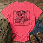 German Shepherd summer rule funny text t-shirt in vintage adventure lettering style