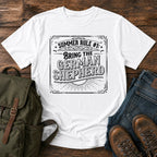 German Shepherd summer rule funny text t-shirt in vintage adventure lettering style