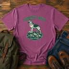 German Shepherd summit crew climbing dog on a t-shirt design