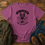 German Shepherd long way slogan t-shirt design