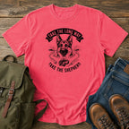 German Shepherd long way slogan t-shirt design
