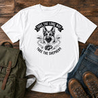 German Shepherd long way slogan t-shirt design