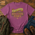 German Shepherd quiet typography t-shirt design — "The Quiet I Needed Has Four Paws"