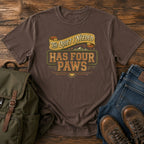 German Shepherd quiet typography t-shirt design — "The Quiet I Needed Has Four Paws"