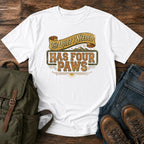 German Shepherd quiet typography t-shirt design — "The Quiet I Needed Has Four Paws"