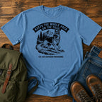 German Shepherd pack herder trail scene t-shirt design — "Keeps The Whole Pack On The Trail"