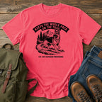 German Shepherd pack herder trail scene t-shirt design — "Keeps The Whole Pack On The Trail"