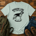 German Shepherd working line typography t-shirt design — "Working Line, Not A Show Line"