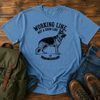 German Shepherd working line typography t-shirt design — "Working Line, Not A Show Line"