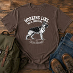 German Shepherd working line typography t-shirt design — "Working Line, Not A Show Line"