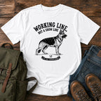 German Shepherd working line typography t-shirt design — "Working Line, Not A Show Line"