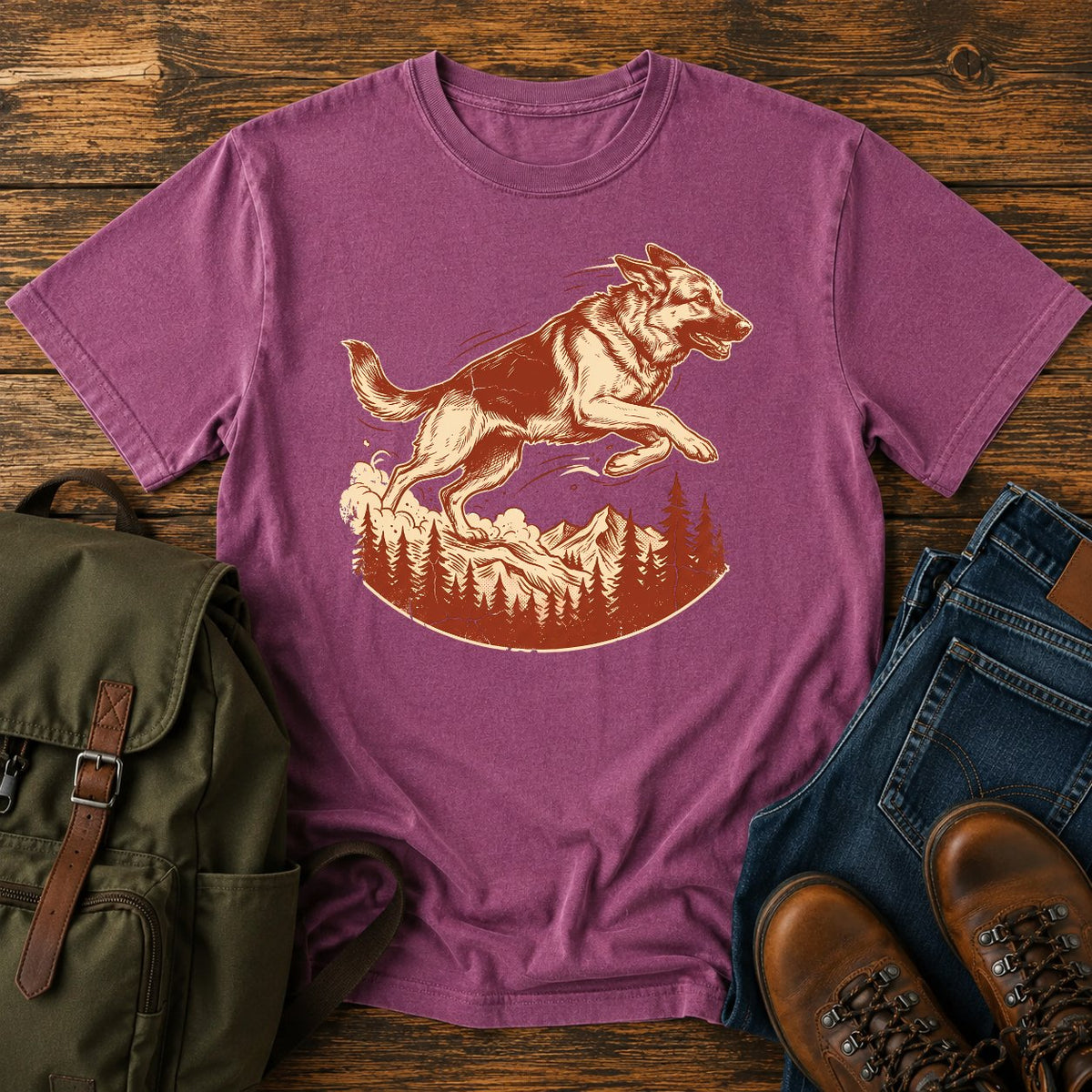 German Shepherd zoomies t-shirt design