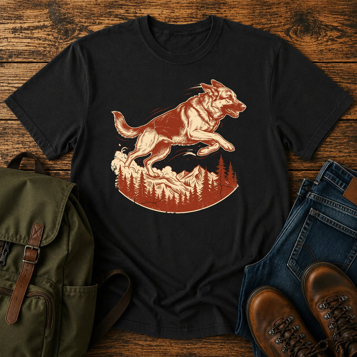 German Shepherd zoomies t-shirt design