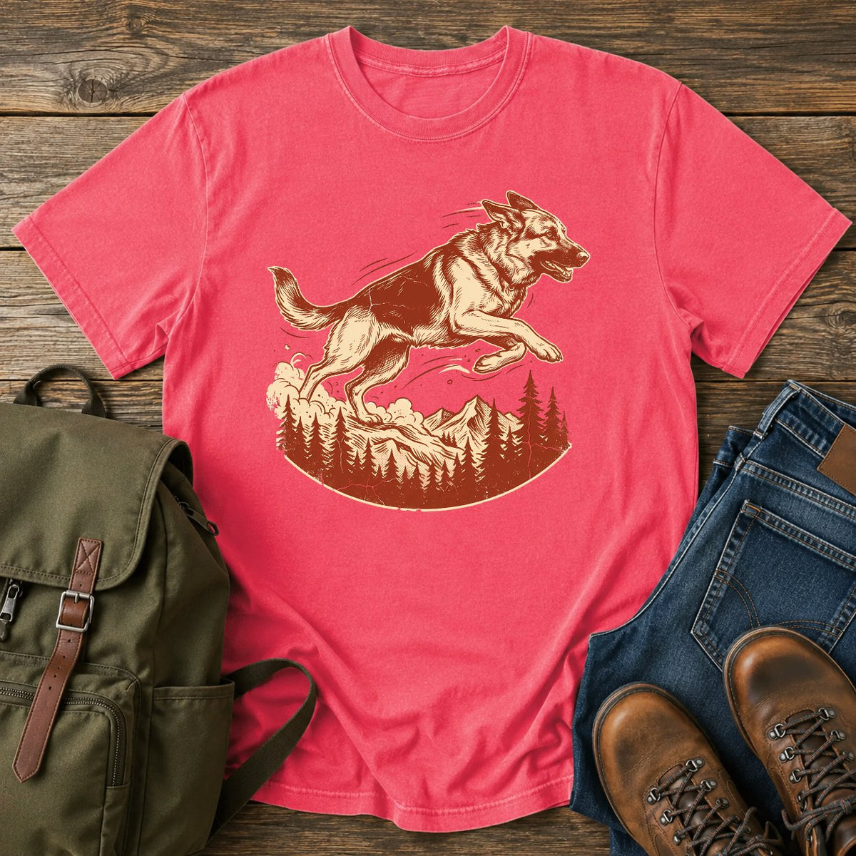German Shepherd zoomies t-shirt design