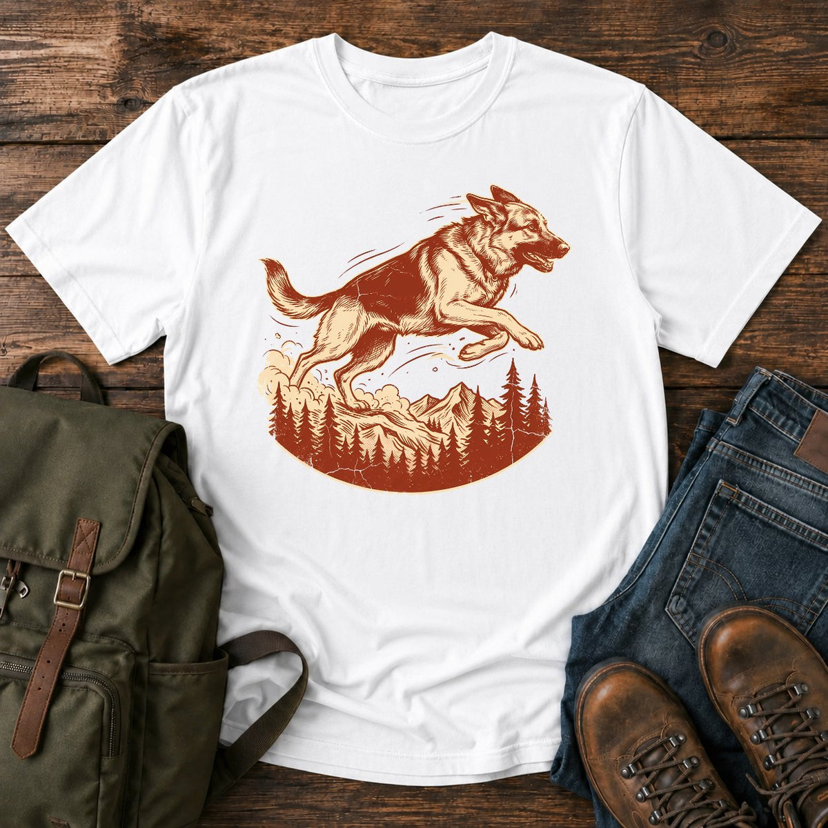 German Shepherd zoomies t-shirt design